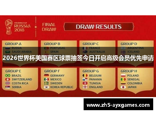 2026世界杯美国赛区球票抽签今日开启高级会员优先申请